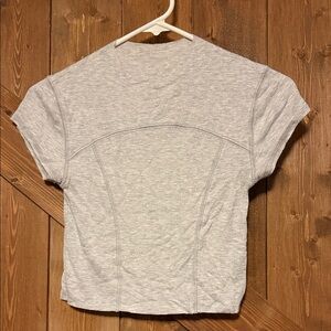 Joah Brown Light Gray Short Sleeve Top